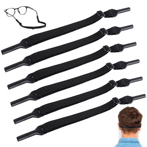 6 Pcs Brillenband Verstellbarer Brillen Halteriemen Sportbrillenband Glasses Strap Brillenband No Tail Anti Rutsch Brillenriemen Halteseil Einstellbare Brillenbänder Für Männer Frauen Kinder von Geaanen