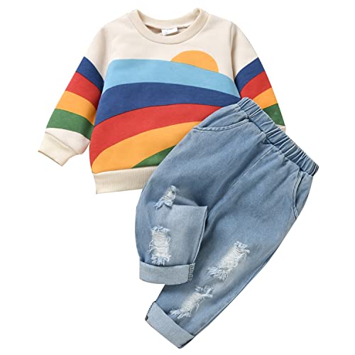 Geagodelia Baby Jungen Kleidung Outfit Babykleidung Set Sweatshirt Top + Jeans Hose Neugeborene Weiche Babyset NT-366 (3-6 Monate) von Geagodelia