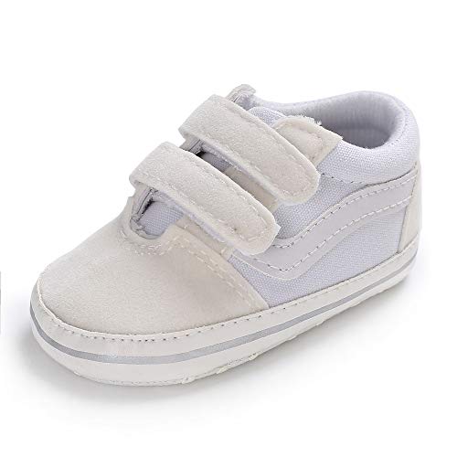 Geagodelia Baby Schuhe Krabbelschuhe Hausschuhe Lauflernschuhe Jungen Foot Chucks Sneaker Babyschuhe 6-12 Monate Geschenk Baby Kleidung 0-6 Monate (Weiß, 0-6 Monate) von Geagodelia