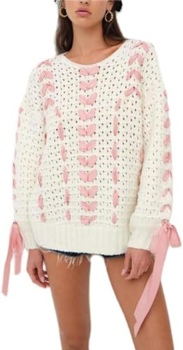 Geagodelia Damen Cardigan V-Ausschnitt Frauen Bolero Elegant Festlich Langarm Retro Low Geschnittene Langarmanbaus Strickjacke Kurze Offene Mit Knöpfe (D Weiß, S) von Geagodelia