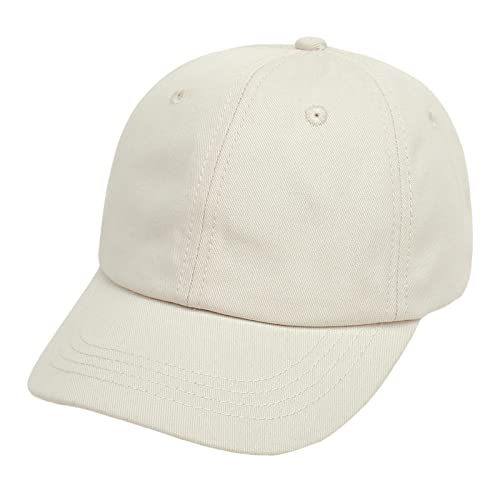 Geagodelia Einfarbig Baseball Cap Kinder Baby Jungen Mädchen Schirmmütze Sommer Sonnenhut UV Schutz Kappe Baby Mütze Frühling Cappy Basecap Baby Trucker Cap Babymütze (Beige, 2-5 Jahre) von Geagodelia