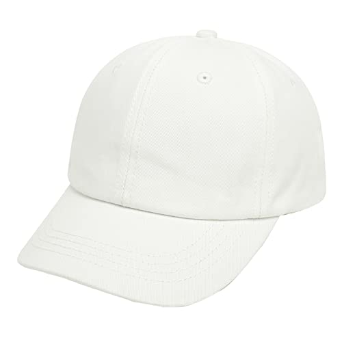 Geagodelia Einfarbig Baseball Cap Kinder Baby Jungen Mädchen Schirmmütze Sommer Sonnenhut UV Schutz Kappe Baby Mütze Frühling Cappy Basecap Baby Trucker Cap Babymütze (Weiß, 9-24 Monate) von Geagodelia