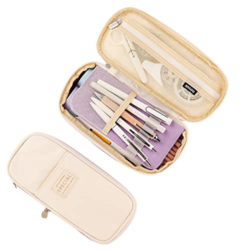 Geagodelia Federmäppchen Ästhetisch für Jungen Mädchen Bleistift Beutel mit Reißverschluss Große Kapazität Bleistifte Organizer Schulbedarf Niedliche Bleistift Tasche, violett, Einheitsgröße von Geagodelia