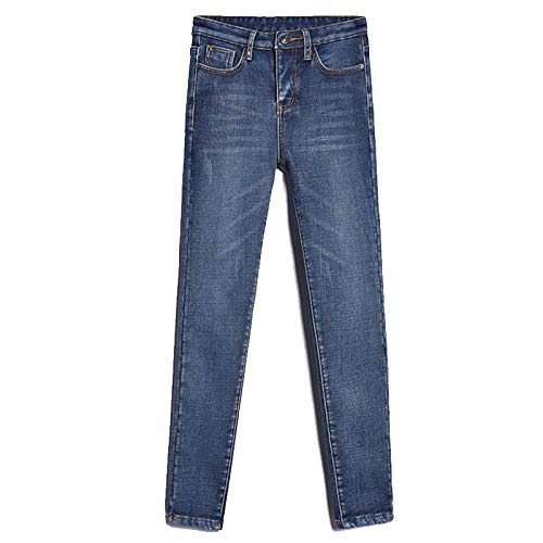 Geagodelia Gepolsterte Damen-Jeans, elastisch, warm, winddicht, XS-XL, Blau XL von Geagodelia