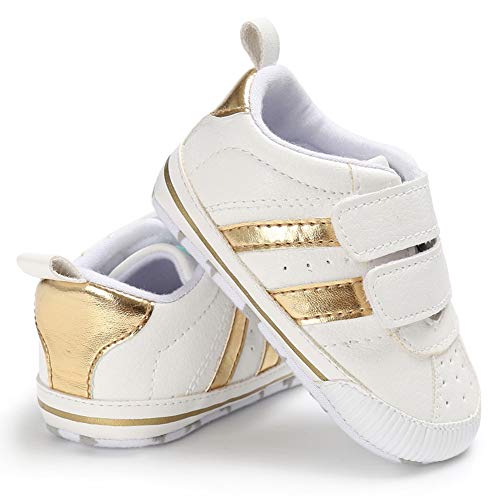 Geagodelia Baby Sneaker Chucks Schuhe Sneakers Krabbelschuhe Lauflernschuhe Winterschuhe Babyschuhe 0-6 6-12 12-18 Monate Hausschuhe (Gold, 6-12 Monate) von Geagodelia