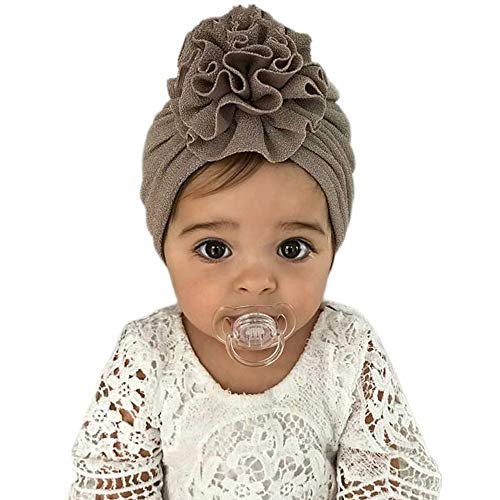 Geagodelia Turban Baby Mädchen Neugeboren Stirnband Haarband Knoten Mütze Sommer Stretch Schleife Headwear Kleinkind (Grau Turban, One Size) von Geagodelia