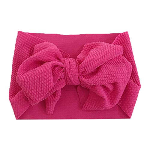 Geagodelia Turban Baby Mädchen Neugeboren Stirnband Haarband Knoten Mütze Sommer Stretch Schleife Headwear Kleinkind (Pink Schleife, One size) von Geagodelia