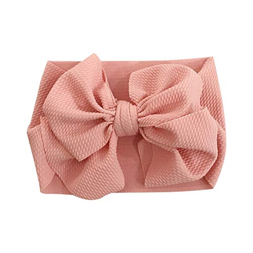 Geagodelia Turban Baby Mädchen Neugeboren Stirnband Haarband Knoten Mütze Sommer Stretch Schleife Headwear Kleinkind (Rosa Schleife, One size) von Geagodelia