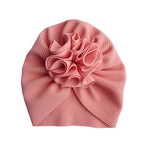 Geagodelia Turban Baby Mädchen Neugeboren Stirnband Haarband Knoten Mütze Sommer Stretch Schleife Headwear Kleinkind (Rosa Turban, OneSize) von Geagodelia