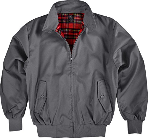 Original GearUp® Harrington Jacke English Style in 12 verschiedenen Designs wählbar Farbe Anthrazit Größe XXL von GearUp