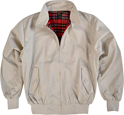 Original GearUp® Harrington Jacke English Style in 12 verschiedenen Designs wählbar Farbe Beige Größe 3XL von GearUp