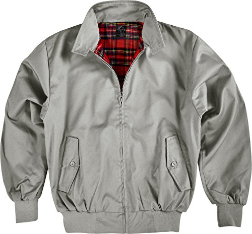 Original GearUp® Harrington Jacke English Style in 12 verschiedenen Designs wählbar Farbe Grau Größe XL von GearUp