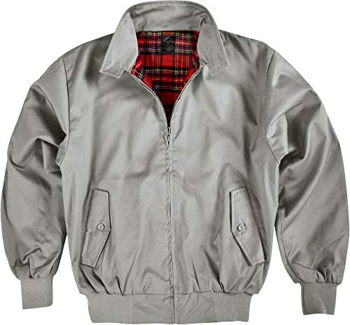 Original GearUp® Harrington Jacke English Style in 12 verschiedenen Designs wählbar Farbe Grau Größe XXL von GearUp