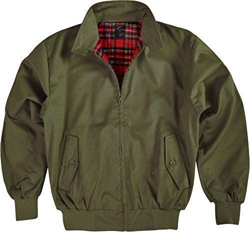 Original GearUp® Harrington Jacke English Style in 12 verschiedenen Designs wählbar Farbe Oliv Größe 3XL von GearUp