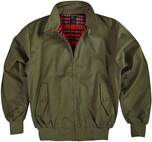Original GearUp® Harrington Jacke English Style in 12 verschiedenen Designs wählbar Farbe Oliv Größe L von GearUp