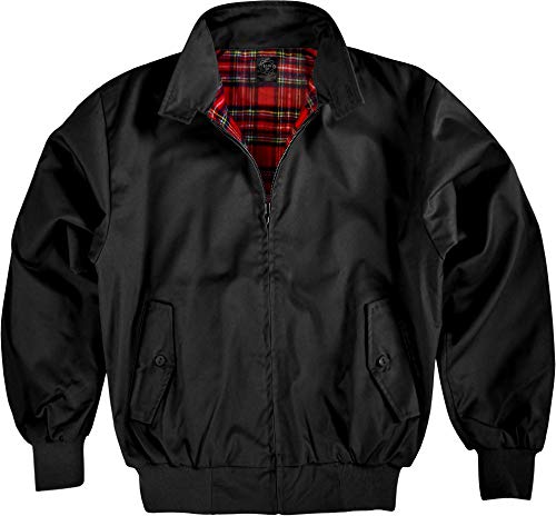 Original GearUp® Harrington Jacke English Style in 12 verschiedenen Designs wählbar Farbe Schwarz Größe L von GearUp