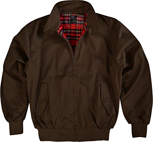 Original GearUp® Harrington Jacke English Style in 12 verschiedenen Designs wählbar Farbe Braun Größe XXL von GearUp