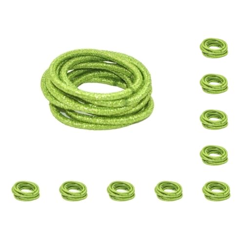10 Set mit 10 Stück Haarbändern Bling Mode verstellbar solide Kopfbedeckung Universal Dicke Halter für Frauen Styling Zubehör Grün von Geardeangloow