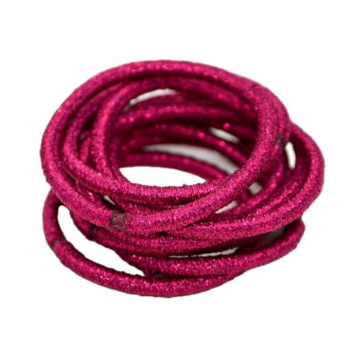 10 Stück Haarbänder Topknot Haarband Verstellbare Dekorative Schutzhalter Scrunchies für Frauen Zubehör Rose Rot Stil 2 von Geardeangloow