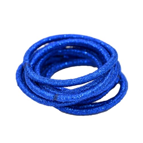 10 Stück Haargummis Bling Dekorative Solide Schutz Pferdeschwanz Halter Scrunchies Mädchen Styling Zubehör Königsblau Stil 2 von Geardeangloow