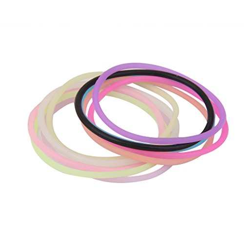 10 Stück elastische Silikon-Armbänder für Damen und Mädchen, verschiedene Farben von Geardeangloow