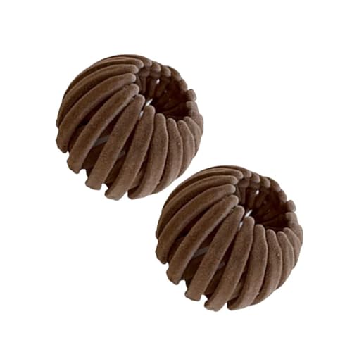 2 Stück Vogelnest Haarbänder Tragbarer Pferdeschwanzhalter Clip Pferdeschwanz Haarnadeln Retro Frisur Haarklammer Kopfbedeckung Frauen Kaffee von Geardeangloow