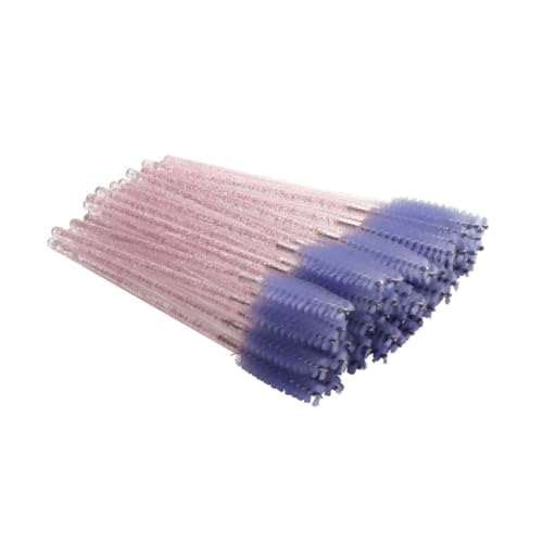 50 Stück Wimpernbürste Exquisite Frauen Zubehör Valentinstag Süße Augenbrauen Pinzette Entfernungswerkzeug Brauenpinsel Hellviolett von Geardeangloow