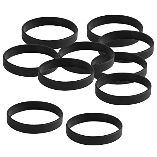 Geardeangloow 10 Stück/Packung Blanko Silikon Armbänder Gummi Armband Blau, 6.5 cm, Kunststoff, Siehe Beschreibung von Geardeangloow