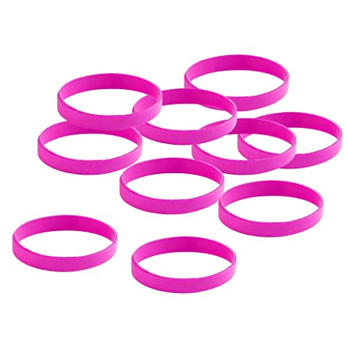 Geardeangloow 10 Stück/Packung Blanko Silikon Armbänder Mode Gummi Armband Regenbogen 6,5 cm, 6.5 cm, Kunststoff, Siehe Beschreibung von Geardeangloow