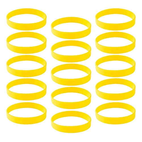 Geardeangloow 15 Stück/Packung, einfache Silikon-Armbänder, modische Gummi-Armbänder, weiß, as described, Kunststoff, Siehe Beschreibung von Geardeangloow