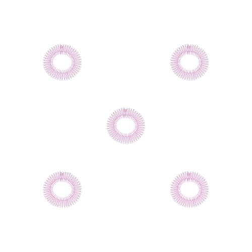 Geardeangloow 5 Sets von Frauen volle kreisförmige Zahnung ineinandergreifende Stretchkämme Mädchen Flexible Kämme Haarband Halter Stirnband Party Bankett Wandern Rosa von Geardeangloow