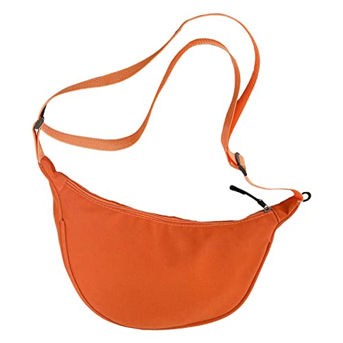 Geardeangloow Damen Mädchen Dumpling Bun Work Geldbörse Casual Nylon Schultertasche Beige, Orange, 30 cm Geardeangloow Damen Mädchen Dumpling Bun Work Geldbörse Casual Nylon Schultertasche Beige, Orange, 30 cm von Geardeangloow
