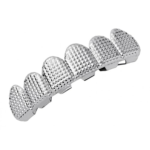 Geardeangloow Grills Hip Hop Upper Lower 6 Teeth Caps Halloween Cosplay Gold Top, 5x1.3 cm 4x1.1 cm, Kunststoff, Siehe Beschreibung Geardeangloow Grills Hip Hop Upper Lower 6 Teeth Caps Halloween Cosplay Gold Top, 5x1.3 cm 4x1.1 cm, Kunststoff, Siehe Beschreibung von Geardeangloow