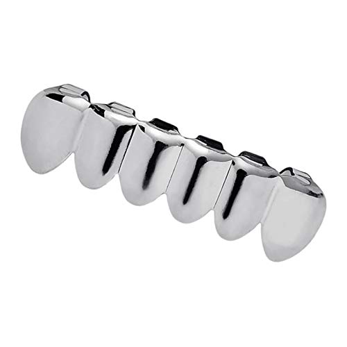 Geardeangloow Grills Hip Hop Upper Lower 6 Teeth Caps Halloween Cosplay Gold Top, 5x1.3 cm 4x1.1 cm, Kunststoff, Siehe Beschreibung Geardeangloow Grills Hip Hop Upper Lower 6 Teeth Caps Halloween Cosplay Gold Top, 5x1.3 cm 4x1.1 cm, Kunststoff, Siehe Beschreibung von Geardeangloow