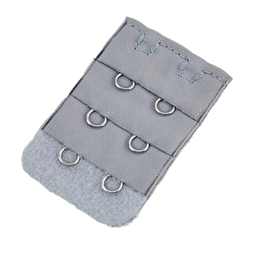 Geardeangloow Verlängerungsriemen BH-Verlängerung Schnalle 2 Haken Intimzubehör Knöpfe Clips Rückseite Gadgets 3 Reihen für Unterwäsche rosa, Silbergrau, as description von Geardeangloow