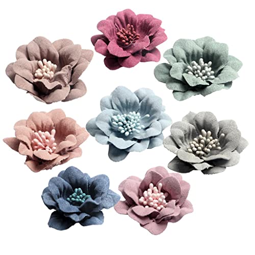 Kamelienblumenköpfe für selbstgemachte Haar-Accessoires, 4,5 cm, mehrfarbig, 10 Stück von Geardeangloow