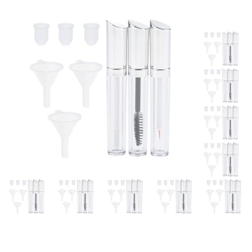 Leere Wimperntusche-Tube, Wimperncreme, Lipgloss, Fläschchen, Trichter, 5 ml, 10 Stück von Geardeangloow