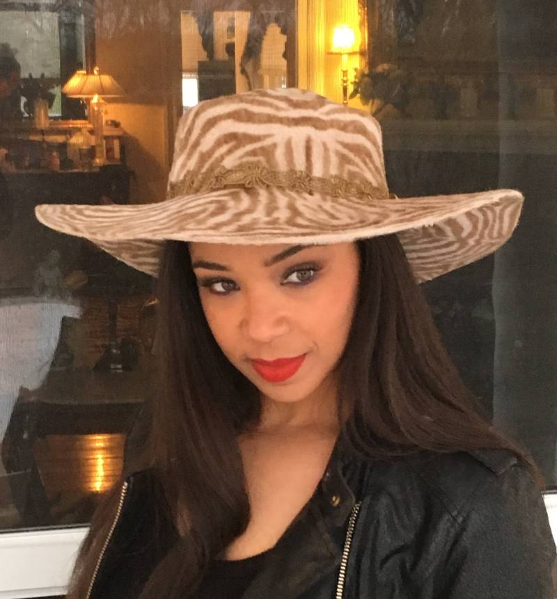 Braun Und Weiß Velour Filz Hut-Wakanda-Vintage Metallic Gold Trim Band-Winter Kleid Hut-Party Hut-Race Track Hut-Custom Hut von GeauxChapeauxHats