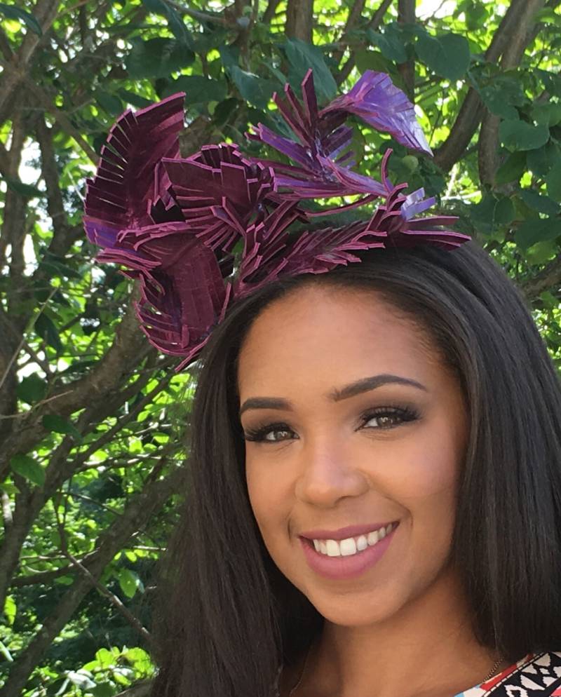 Lila Leder-Feder Fascinator Vervollkommnen Sie Für So Viele Gelegenheiten - Weddings-Bridal-Race Hat-Proms-Holiday-Evening -Teen- Mardi Gras Party von GeauxChapeauxHats