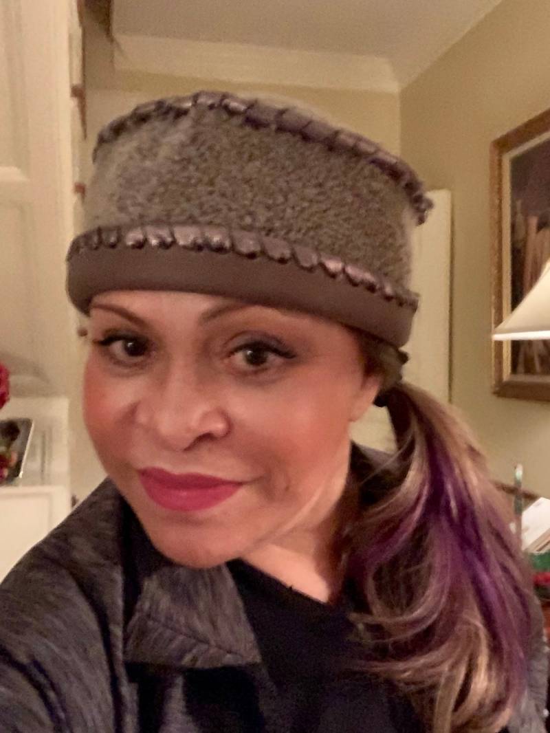 Taupe Lammfell Hut Mit Irisierendem Taupe Leder Zurren Sehr Warm Und Gemütlich - Ein Perfektes Geschenk Wintermütze Für Stil von GeauxChapeauxHats
