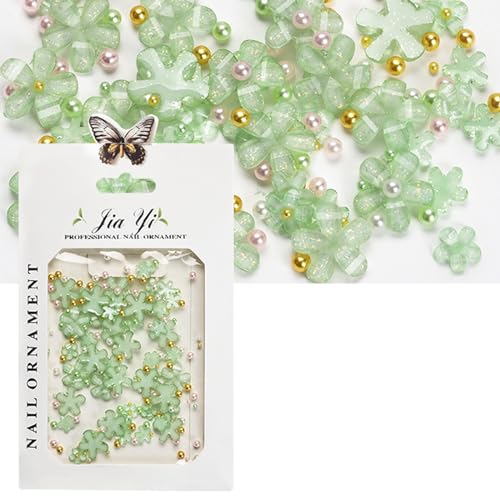 1 Bag Blumennagelzauber Strassharz Verzierungen Einzigartige Flache Rückennägel Kunstdekoration Für Frauen Dekorationen von Geavonyg