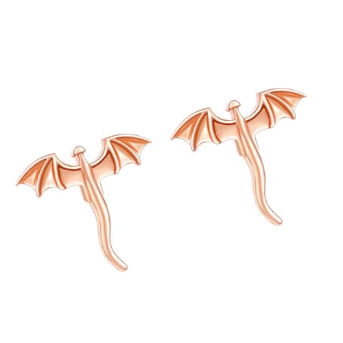 1 Paar Anspruchsvolle Ohrringe Ohrschmuck Drachen Bolzen Ohrring Delicate Ohren Anheitige Kupferstruktur Für Modeliebhaber Drachen Ohrringe von Geavonyg