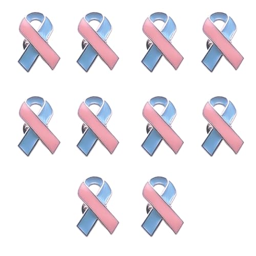 10pcs Bewusstsein Email Lappel Pin Ribbon Brosche Brustkrebs Gesundheitsversorgung Öffentliche Wohlfahrtsabzeichen Schmuckzubehör Email Lappel Pin von Geavonyg