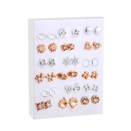 18 Pieces Gold Silber Studs Ohrringe Set Trendy Gold Silber Perlen Schmücken Für Alle Anlässe Hochzeit von Geavonyg