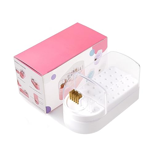 2 In 1 30 Löcher Nagelbohrer Bits & Reinigung Pinselhülle Reiniger Maniküre Werkzeuge Nagelbohrer Bit Organizer Fußpflege Hausgebrauch von Geavonyg