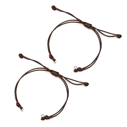 2 PCs Handgefertigtes Elastisches Armband Halbfinished Handseil Gewebt Böhmisch Farbenfrohe Wachsfaden Schmuck Multikolen Schmuck Geflochtenes Seilarmband Für Frauen von Geavonyg