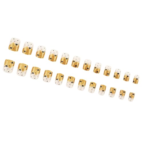 24pcs Press Auf Nails Square Trients Auf Französischen Gefälschten Designs Falsche Künstliche Geschenke Für Frauen Mädchen Square Fake Nagel von Geavonyg