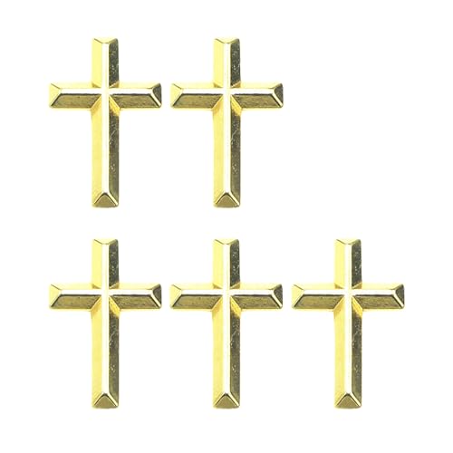 5pcs Handgefertigtes Kruzifix Brosche Pin Pin Gold/Silber Ton Abzeichen Accessoire Für Hochzeiten Partys Und Religiöse Versammlungen Hochzeitszubehör von Geavonyg