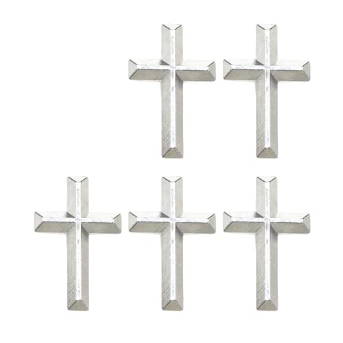 5pcs Handgefertigtes Kruzifix Brosche Pin Pin Gold/Silber Ton Abzeichen Accessoire Für Hochzeiten Partys Und Religiöse Versammlungen Hochzeitszubehör von Geavonyg