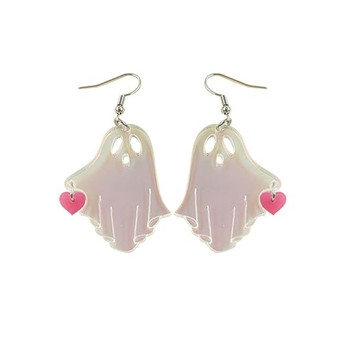 Acryl Halloween Spect Ohrringe Fantasie Regenbogeneffekt Nacht Glow Ohrringe Lustige Party Geschenk Frauen Mädchen Schmuck Bunte Charm Ohrring Halloween von Geavonyg
